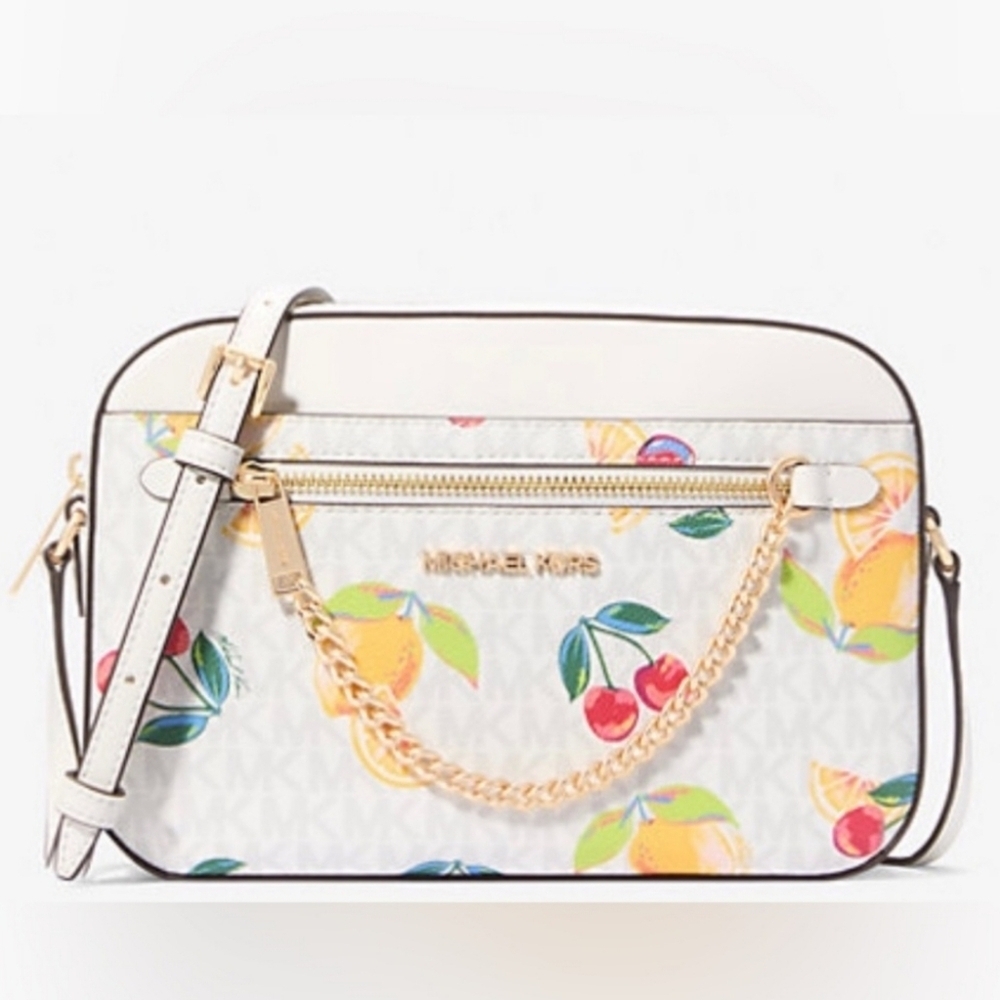 🤍▪️MICHAEL KORS▪️ Jet Tropics Crossbody Tropical Fruit  Handbag